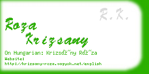 roza krizsany business card